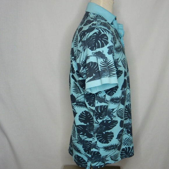 7 Diamonds Men's Blue Maxwell Tropical Print Polo - Picture 4 of 8